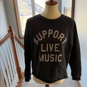 Black 'Support Live Music' Sweatshirt